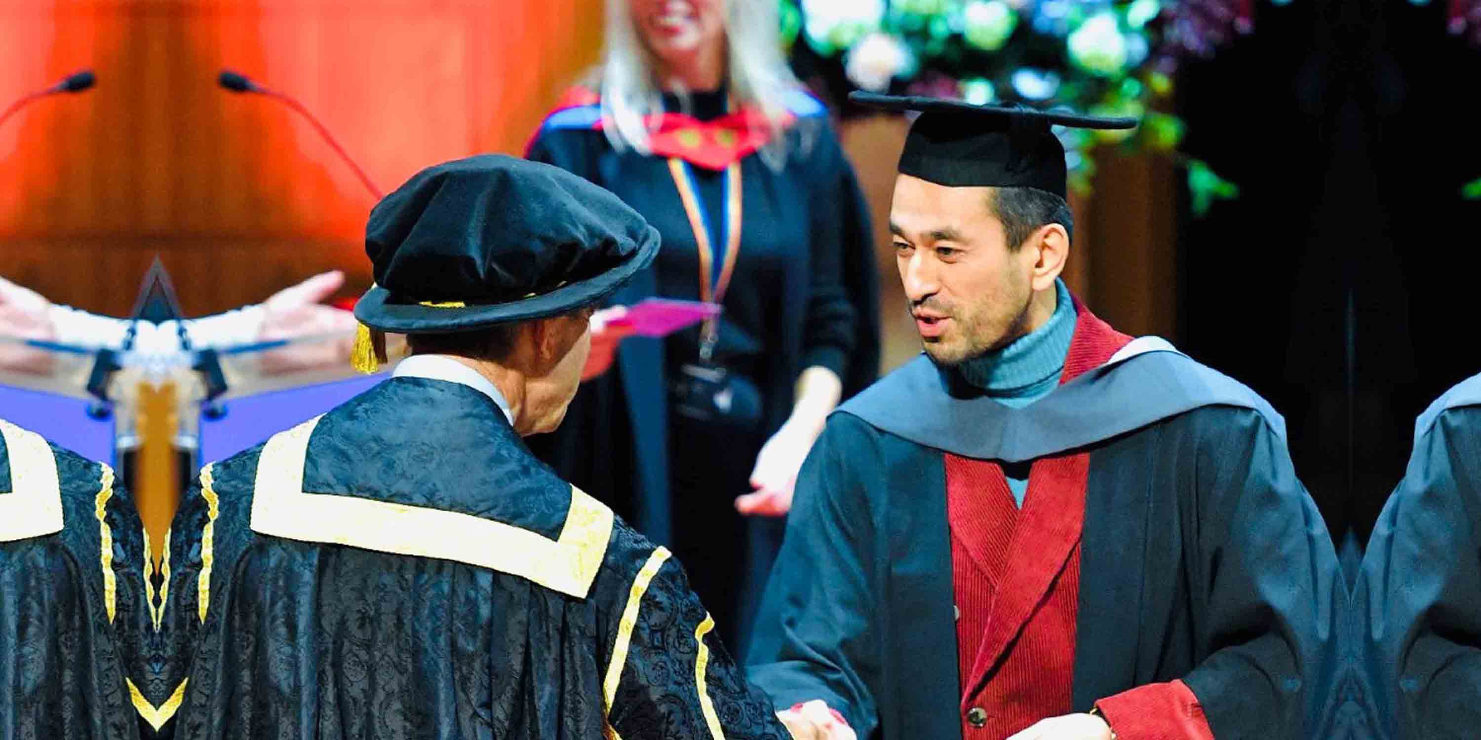 Sarvarbek Hurulbaev at his graduation in London